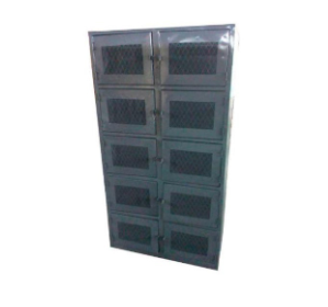 Pigeon Hole Cabinet With Expanded Metal Door Fronts