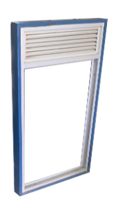 Fixed Glass Aluminium Panel Window With Louvre Vents
